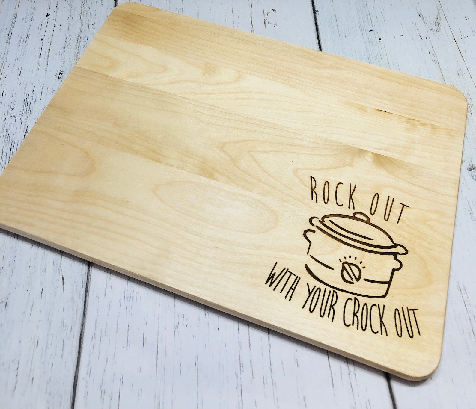 Funny kitchen cutting boards chopping boards rock out Etsy