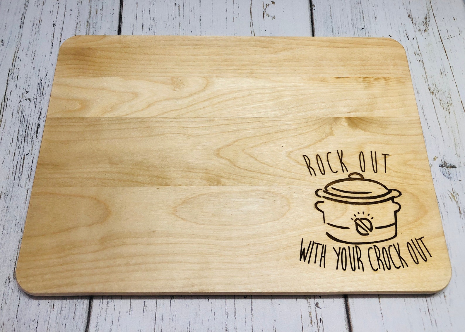 Funny kitchen cutting boards chopping boards rock out Etsy