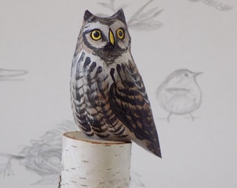 Screech Owl Woodcarving
