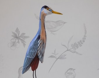 Great Blue Heron Woodcarving