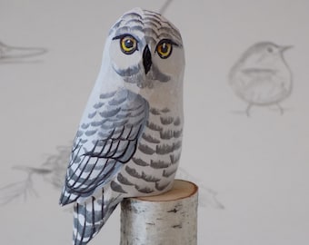 Snowy Owl Woodcarving