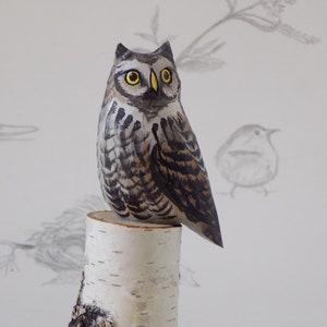 Screech Owl Woodcarving