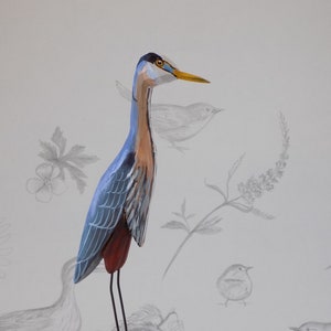 Great Blue Heron Woodcarving