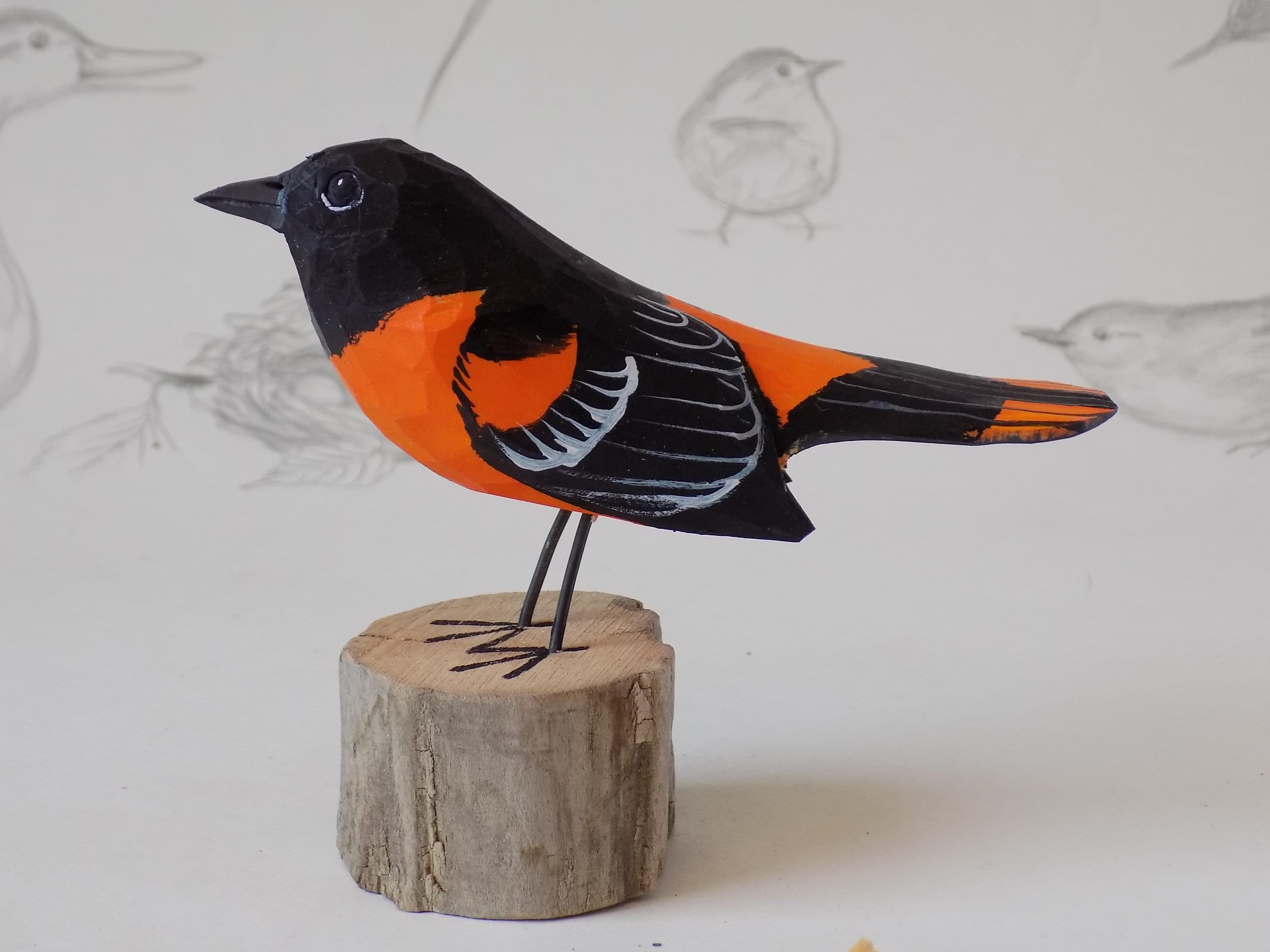Baltimore Oriole Woodcarving