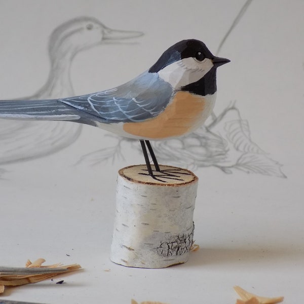 Chickadee Woodcarving