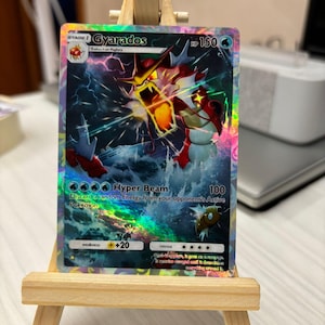 Réplique personnalisée de la carte Pokémon Shiny Gyarados (faite à la main, voir la vidéo)