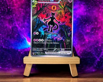 Mewtwo Full Art Pokémon TCG Carta Custom Proxy Fatta a mano effetto Arcobaleno Holo
