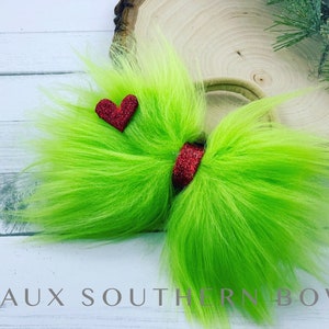 Grumpy Green Guy Inspired Hair Bow Headband