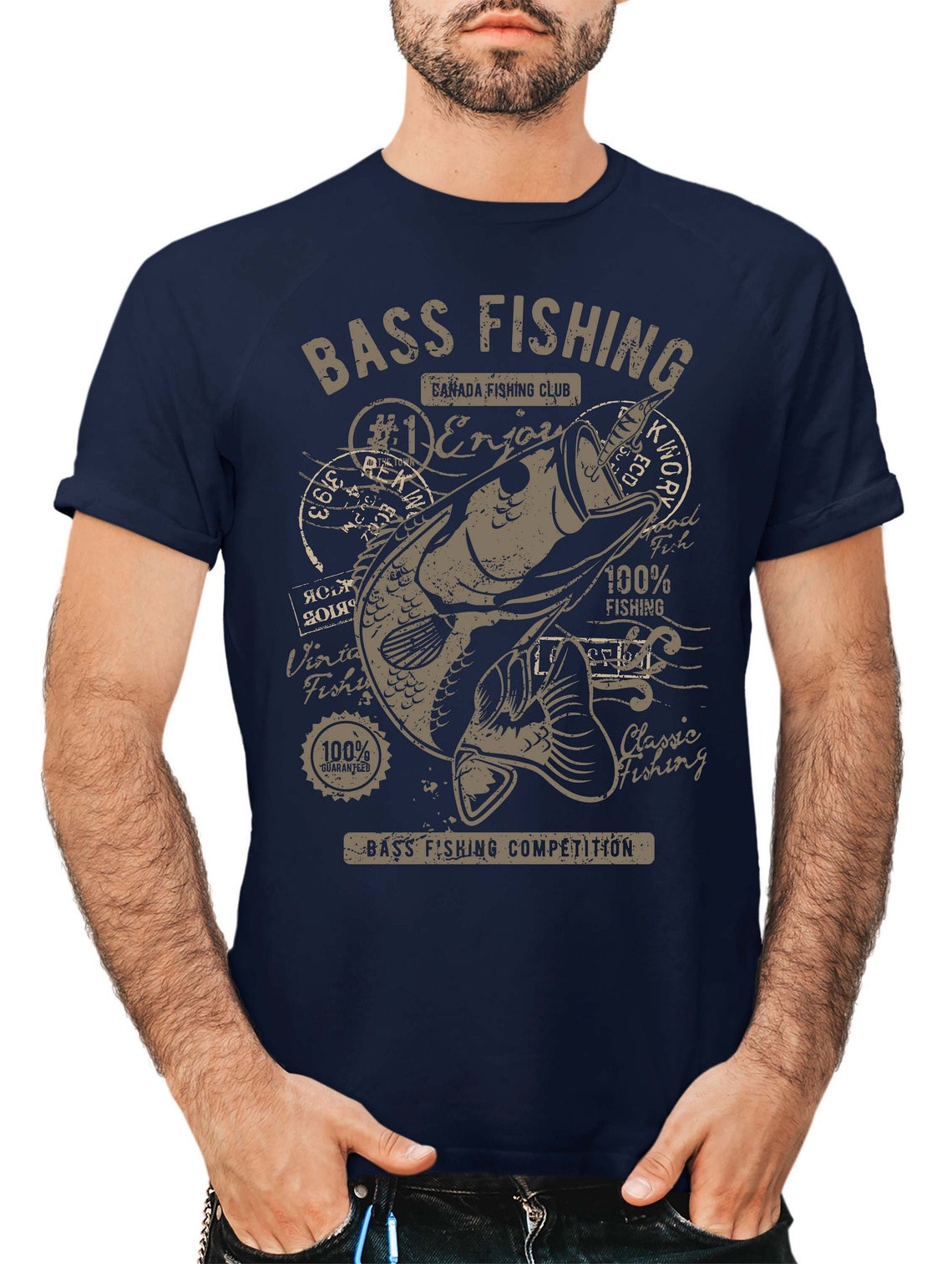 Bass Fishing Competition Club Adults T-shirt Novelty Tee Shirt | Etsy