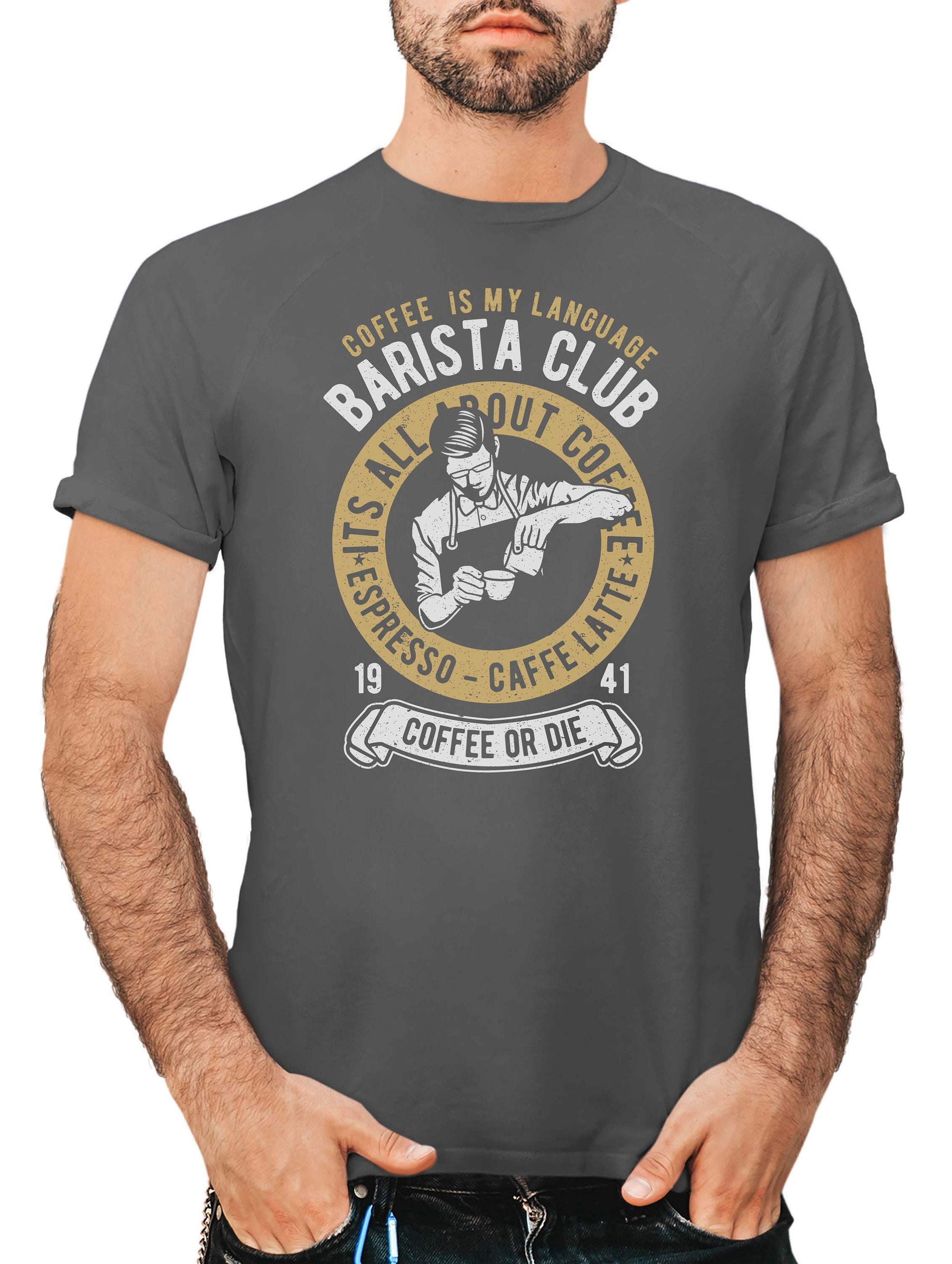 Barista Club Adults Tshirt Novelty Tee Shirt Etsy
