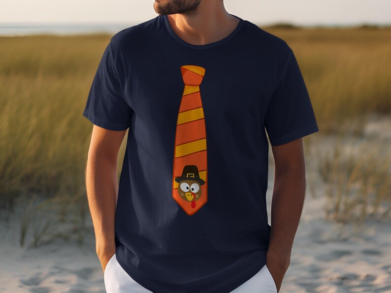 Funny Thanksgiving Turkey Tie, Hilarious Holiday Accessory, Pilgrim Hat