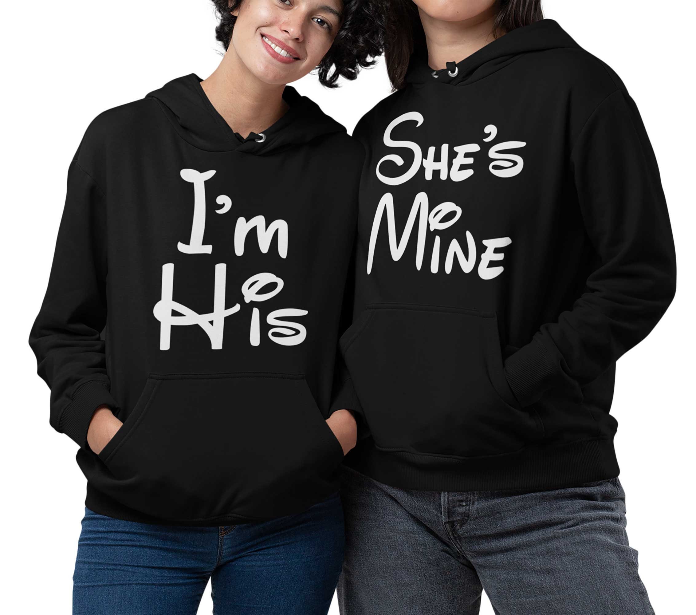 Im His Shes Mine Valentines Day Hoodie Cute Matching Hoody Etsy