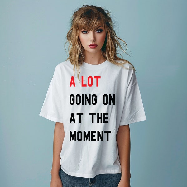 Taylor Tour T-shirt Er gebeurt veel op dit moment Oversized T-shirt Damesmuziekconcerttop