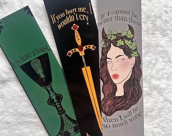 Marcapáginas de El Príncipe Cruel INSPIRADO: El Príncipe Cruel, Libros de Romance, Libros de Fantasía, Libros para Jóvenes Adultos, Libros Booktok, Libros Populares, Marcapáginas, Lector