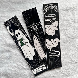 Ghost Bookmarks: Halloween Bookmarks, Ghost Gifts, Spooky Season, Bookmark Sets, Spooky Bookmarks, Ghosts, Book Accessories, Reader Gifts