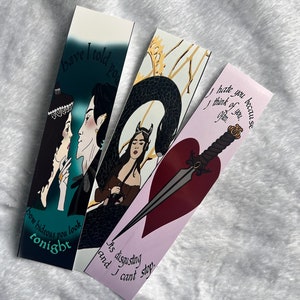 Jude & Cardan Bookmarks: The Cruel Prince, Enemies To Lovers, Bookmarks, Bookmark Sets, Cardan, Jude, Holly Black, YA Fantasy, Book Gifts