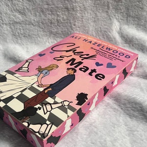 Check and Mate: Hand Painted Sprayed Edges, Romance Books, Sprayed Edges, Painted Books, Ali Hazelwood, Romance, Custom Books, Books