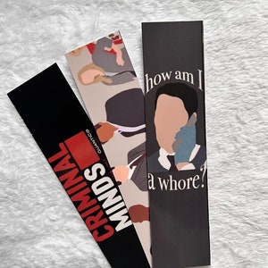 Criminal Minds Bookmarks: Bookmark Sets, Criminal Minds, TV show Bookmarks, Gifts for Readers, Aaron Hotchner, Gifts for Bookworms, TV Show