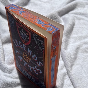 Legends and Lattes: Hand Painted Sprayed Edges, Fantasy Books, Lesbian, Sapphic, LGBTQ, Books, Cosy Fantasy, Legends and Lattes