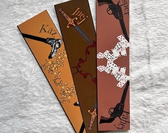 Marcapáginas Seis de Cuervos: Libros de fantasía, Libros para jóvenes, Libros populares, Libros Booktok, Found Family, Grishaverse, Kaz Brekker, Inej, Crooked Kingdom