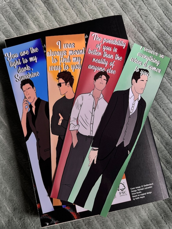 4 twisted Love Bookmarks, Twisted Love, Romance Books, Ana Huang Books,  Bookmark Sets, Book Series, Alex Volkov, Rhys Larsen, Romance Book 