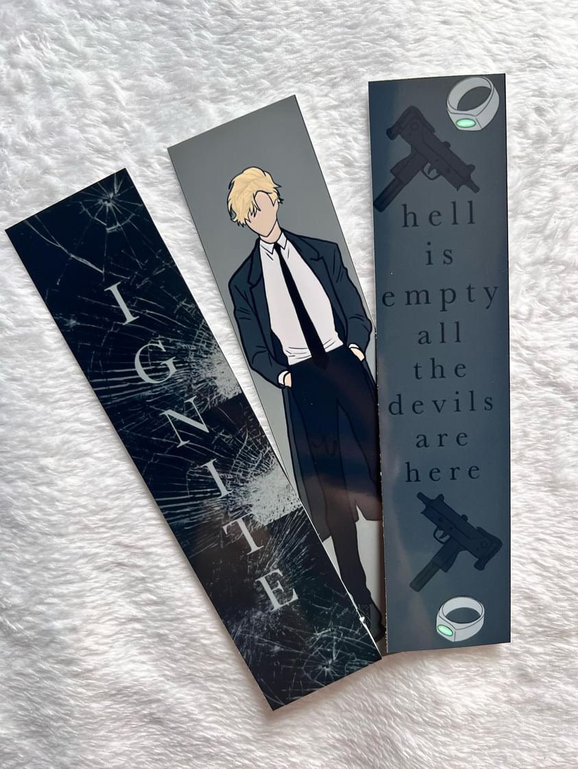 Aaron Warner Bookmarks: Shatter Me, Ignite Me, Bookmark Sets, Gifts for ...