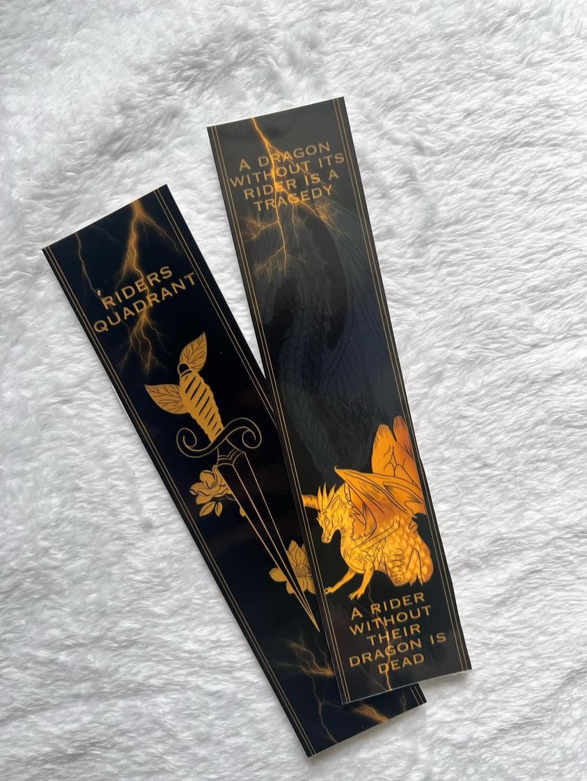 Fantasy Dragon Bookmarks - Fourth Wing Inspired Dragon Pattern Dark Romance Gifts For Book Lovers