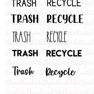 Trash & Recycle SVG / Trash and Recycle Cut Datei / Trash and Recycle Laser Cut Datei