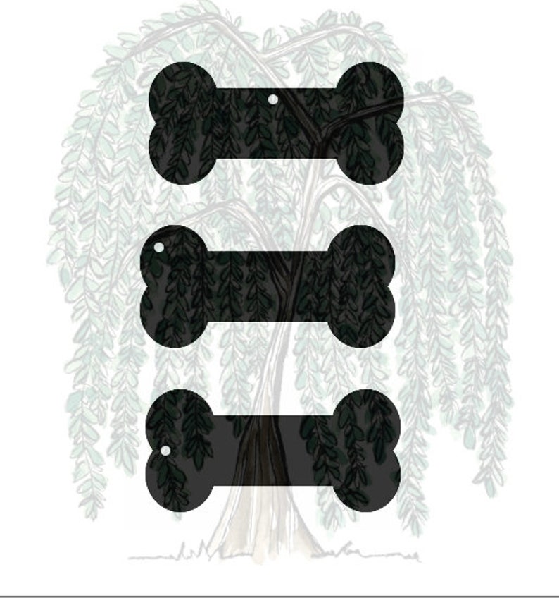 Dog Bone Tag SVG // Dog Bone Laser Cut File // Dog Bone Tag Laser Cut