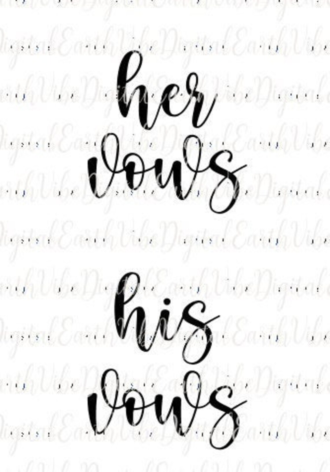 His Vows &amp; Her Vows SVG // His and Her Cut File // His and Her Laser ...