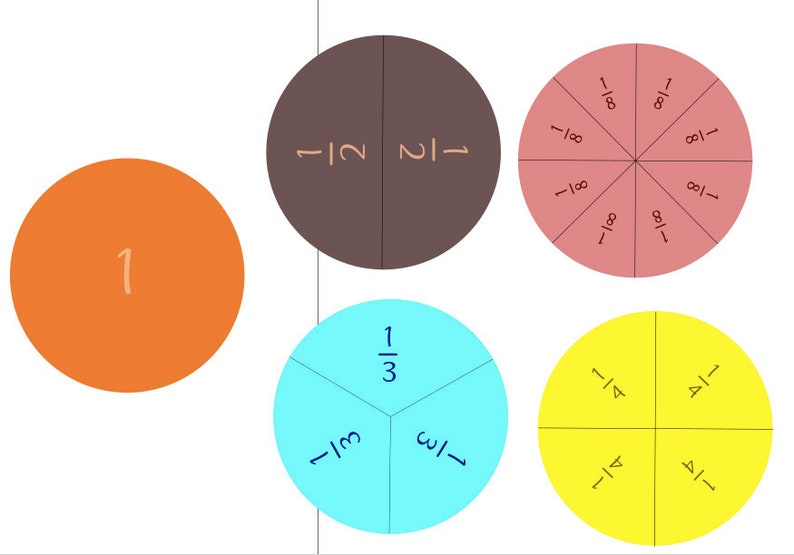 Fraction Toy SVG File Digital Download Laser Cut Fractions // Laser Cut