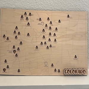 Colorado State Parks File - Digital Download - Laser Cut Colorado Map  // Laser Cut Colorado State Park Map