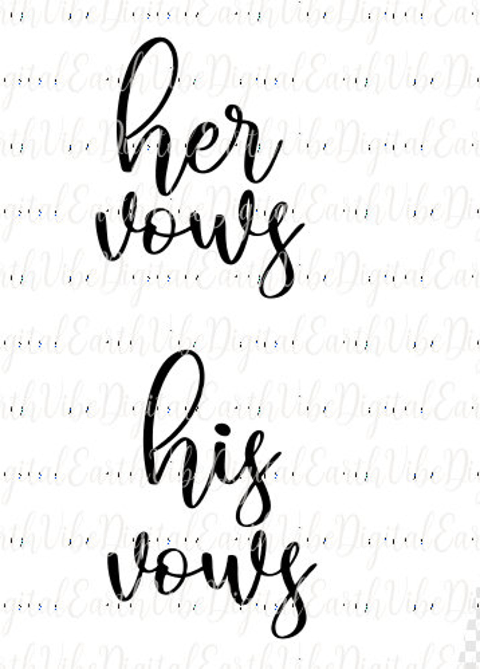 His Vows &amp; Her Vows SVG // His and Her Cut File // His and Her Laser ...