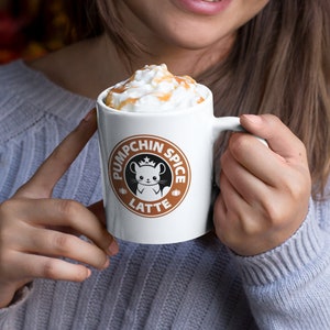Chinchilla Pumpkin Spice Latte Coffee  | Unique mug for Chinchilla Lovers and Coffee Lovers!