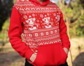 Chinchilla Christmas Sweater Pattern Christmas Unisex Hoodie