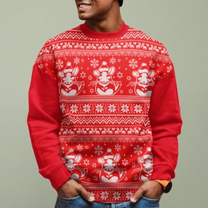 Chinchilla Christmas Sweater Pattern Christmas Unisex Sweatshirt