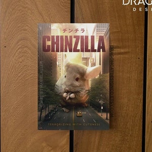 Chinzilla - Carte postale standard Monstre chinchilla géant beige clair