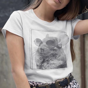 Chinchilla in Shades | Unisex T-Shirt, Unique gift for Chinchilla Lovers!