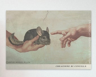 Creazione di Cincillà with Standard Grey Chinchilla | Poster for Art Lovers and Chinchilla Lovers!