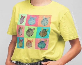 Chinchilla Pop Art | Unisex T-Shirt for Art Lovers and Chinchilla Lovers!