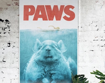 Paws Chinchilla, Movie-Inspired Poster for Chinchilla Lovers!