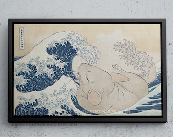 The Great Chinchilla Tsunami | Framed Premium Gallery Wrap Canvas