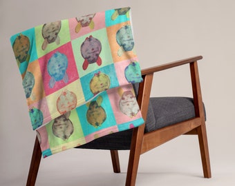 Chinchilla Pop Art | Throw Blanket