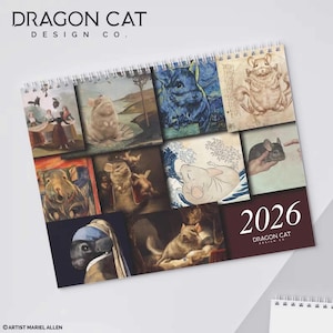 Fine Arts, But Make It Chinchillas! 2026 Calendar | Artsy Parody Calendar for Chinchilla Lovers and Art Lovers