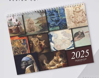 Fine Arts, But Make It Chinchillas! 2025 Calendar | Artsy Parody Calendar for Chinchilla Lovers and Art Lovers