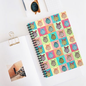 Chinchilla Pop Art Spiral Notebook