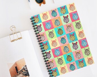 Chinchilla Pop Art Spiral Notebook