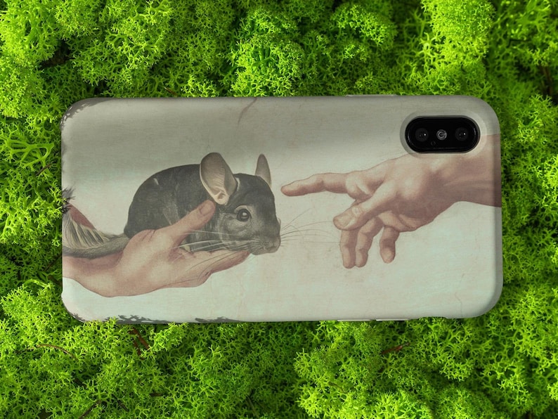 Creazione di Cincillà with Standard Grey Chinchilla | Unique Phone Case for Chinchilla Lovers! MagSafe Optional image 1