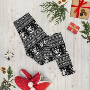 Chinchilla Christmas Sweater Pattern Christmas Leggings