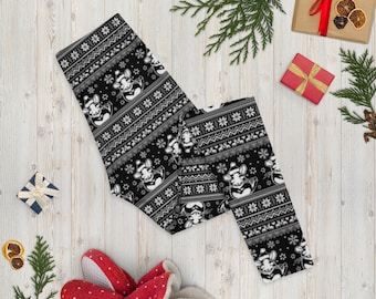 Chinchilla Christmas Sweater Pattern Christmas Leggings